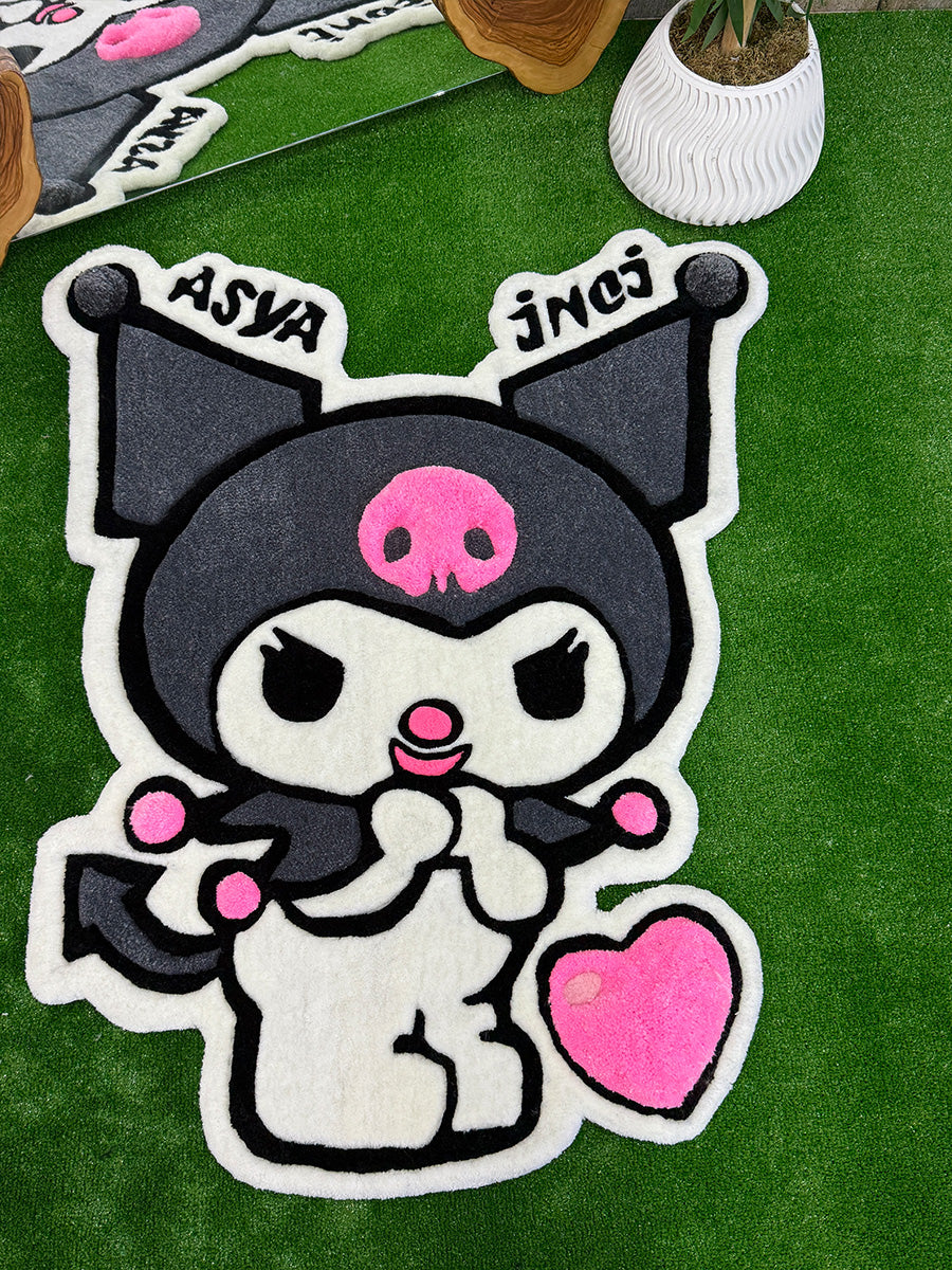 Kuromi Halısı Kuromi Desenli Çocuk Halısı Tufting Halı