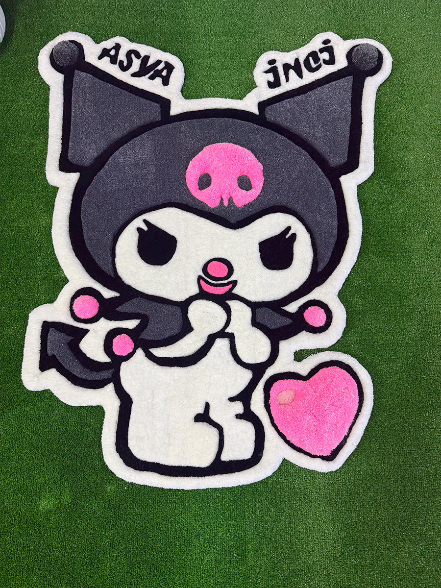 Kuromi Halısı Kuromi Desenli Çocuk Halısı Tufting Halı