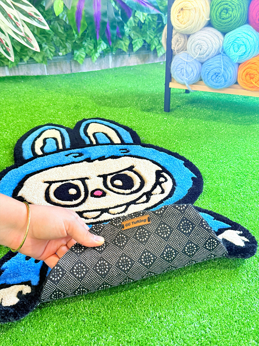 Labubu Blue Edition | Handmade Tufting Rug