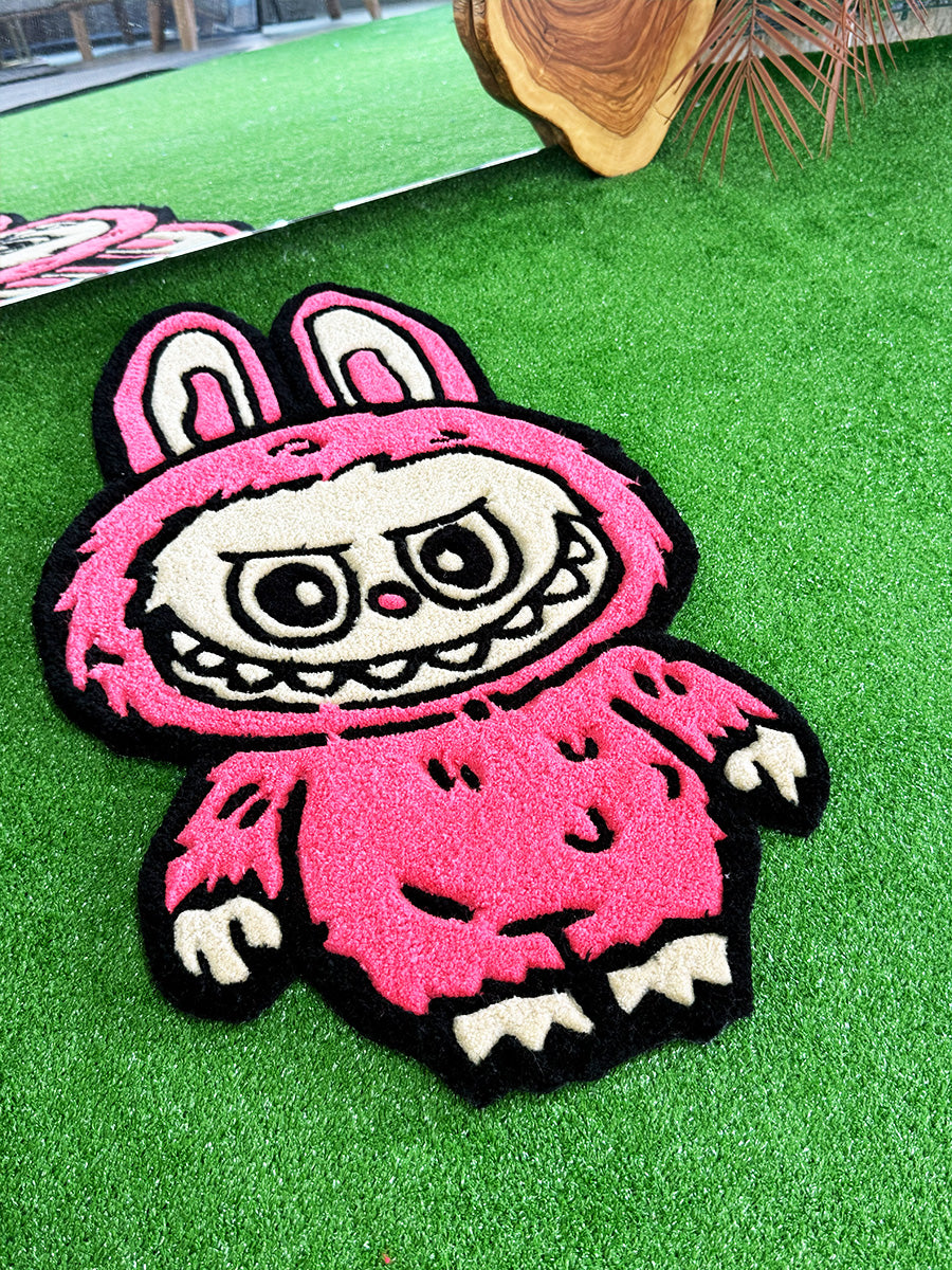 Labubu Tufting Halı - Pembe Labubu Çocuk Halısı