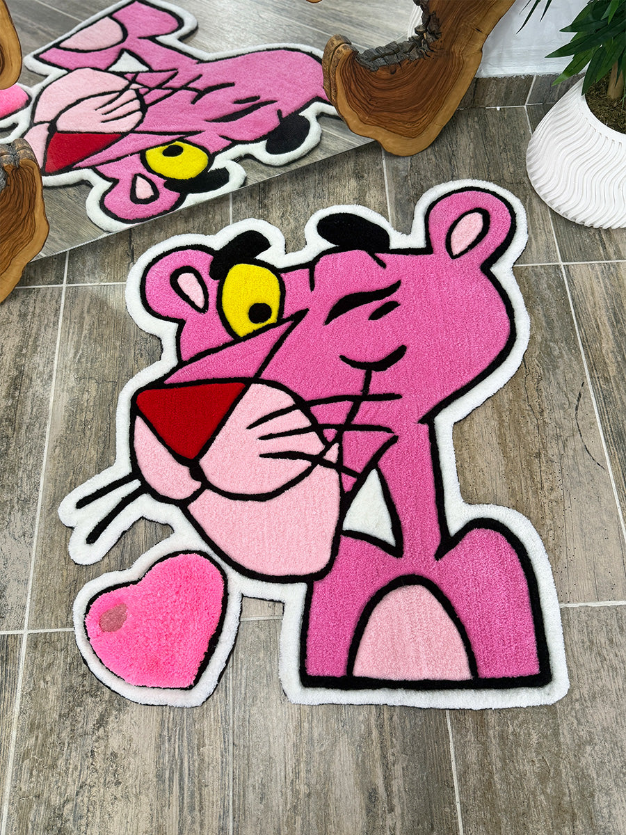 Pembe Panter Halı Çocuk Odası Halısı Tufting Halısı