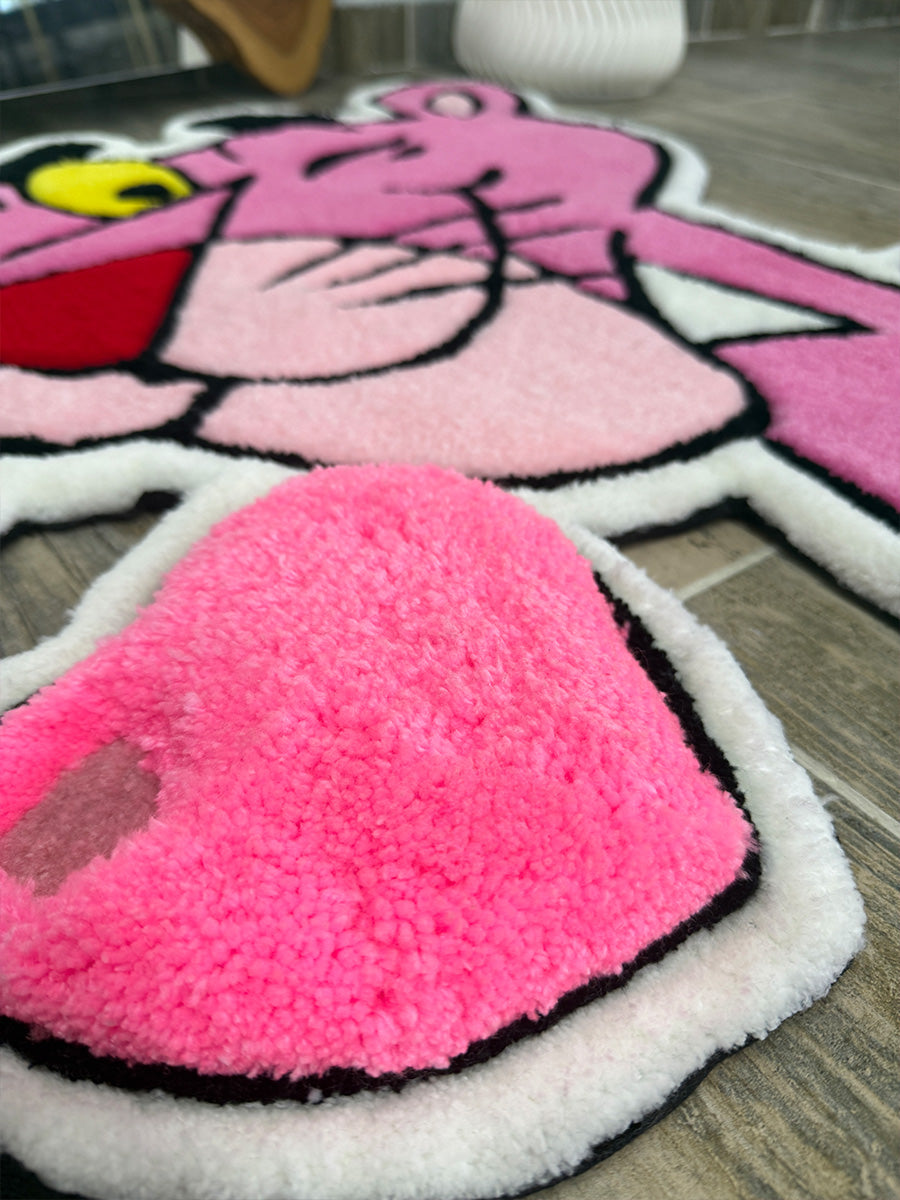 Pembe Panter Halı Çocuk Odası Halısı Tufting Halısı