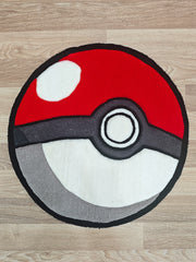Pokemon Ball Halı Pokeball Pokemon Topu Tufting Halısı (60x60 cm) Outlet Fırsatı