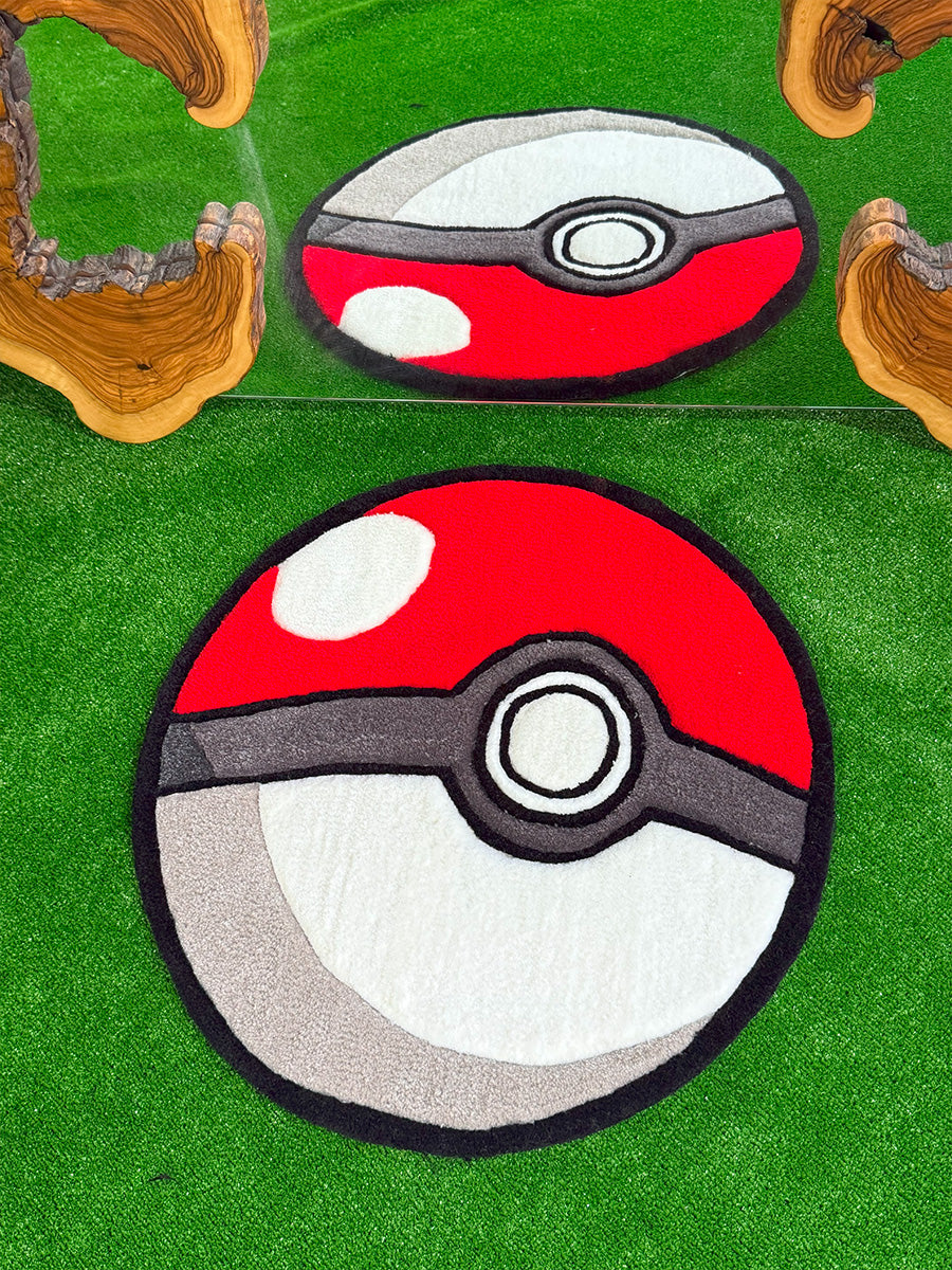 Pokemon Ball Halı Pokeball Pokemon Topu Tufting Halısı