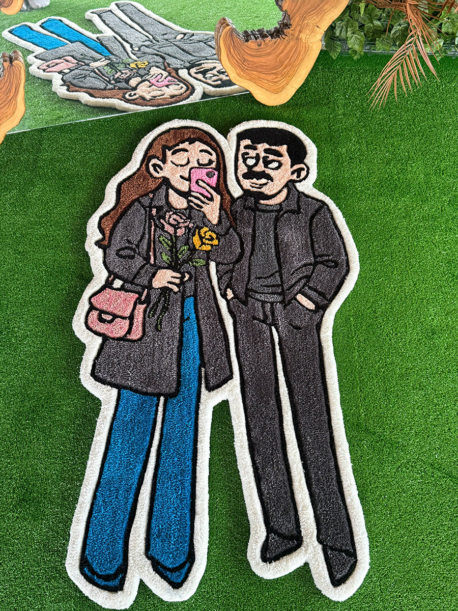 LOVENA Custom Couple Portrait | Handmade Tufted Rug